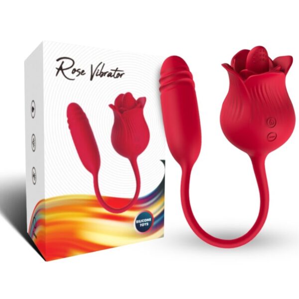 Armony - Roselip Estimulador Clitoris Con Lengua 10 Modos &Amp; Vibrador Rojo