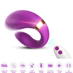 Armony - Crescent Vibrador Pareja Control Remoto Violeta