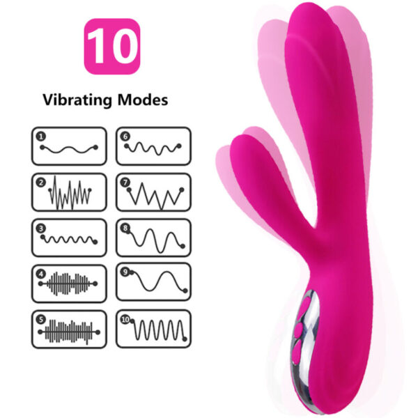 Armony - Vibrador &Amp; Estimulador Flexible Efecto Calor Fucsia - Imagen 3