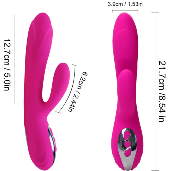 Armony - Vibrador &Amp; Estimulador Flexible Efecto Calor Fucsia - Imagen 2