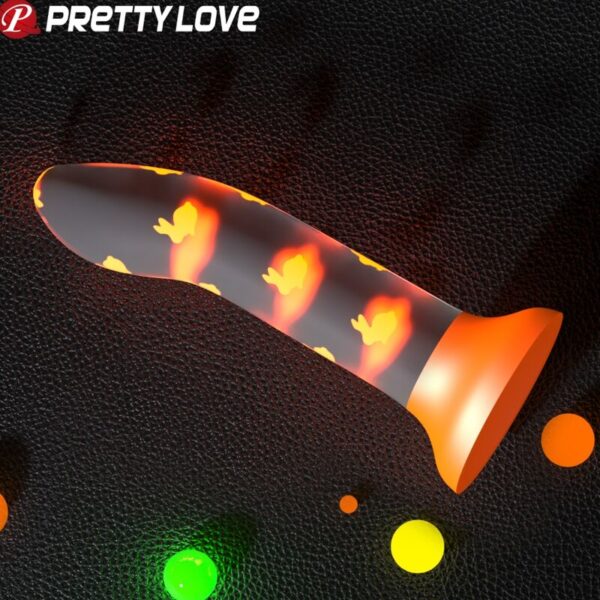 Pretty Love - Magical Nightfall Dildo Sin Vibración Luminoso Naranja - Imagen 3