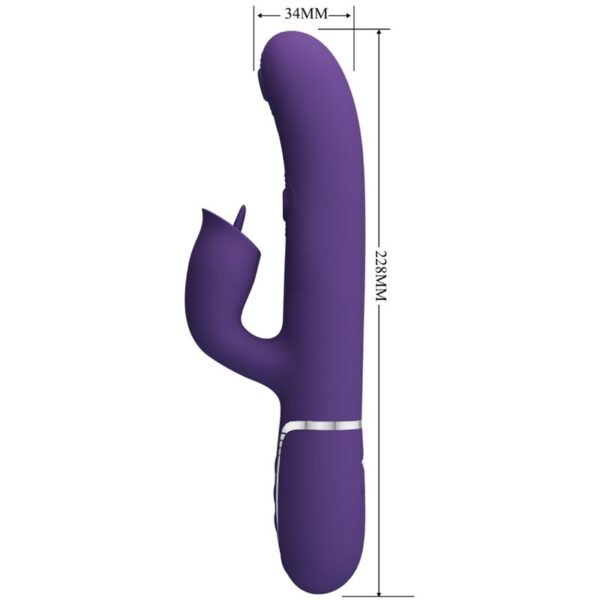 Pretty Love - Vibrador Rabbit Con Licking Morado - Imagen 2