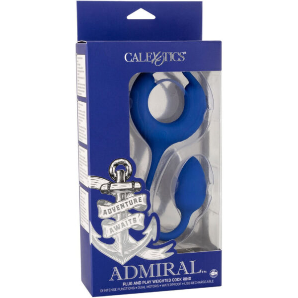 Calexotics - Admiral Anillo Con Peso Para Pene Azul - Imagen 6