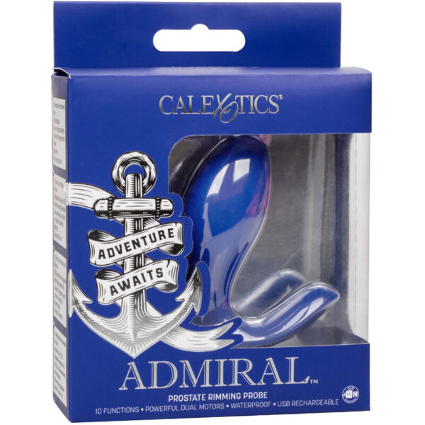 Calexotics - Admiral Rimming Estimulador &Amp; Vibrador Prostata Azul - Imagen 5