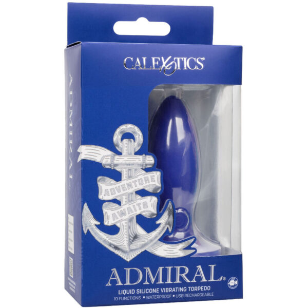Calexotics - Admiral Torpedo Plug Anal Vibrador Azul - Imagen 5