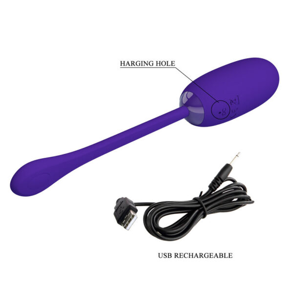 Pretty Love - Julius Huevo Vibrador Impermeble &Amp; Recargable Lila - Imagen 8