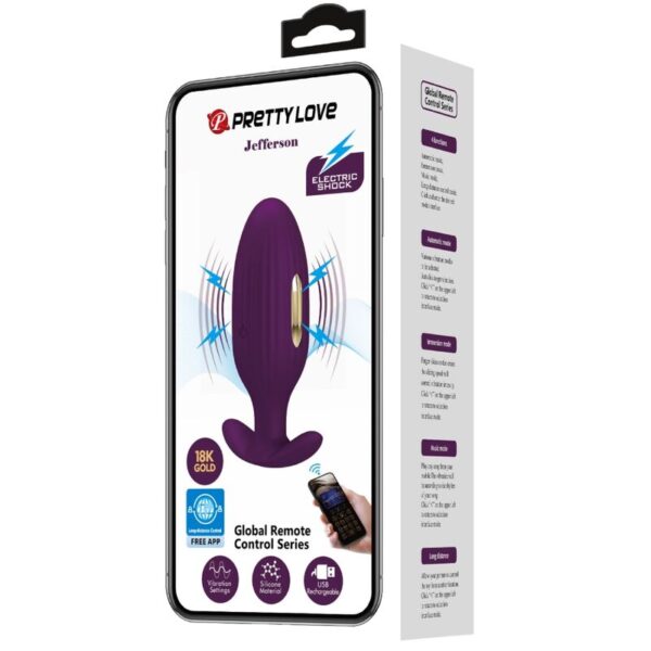 Pretty Love - Jefferson Plug Anal Controlado Por App Lila - Imagen 8