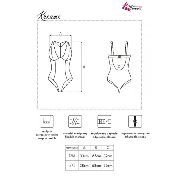 Livco Corsetti Fashion - Kreame Lc 90546 Body Black S/M - Imagen 10