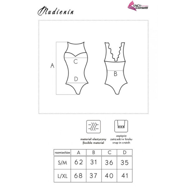 Livco Corsetti Fashion - Mudienin Lc 90654 Body Negro S/M - Imagen 5