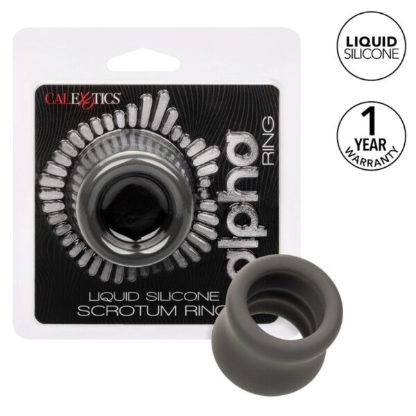 Calexotics - Alpha Anillo Extensión Escroto Doble Negro