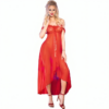 Chilirose - Cr 3716 Babydoll Largo Rojo S/m