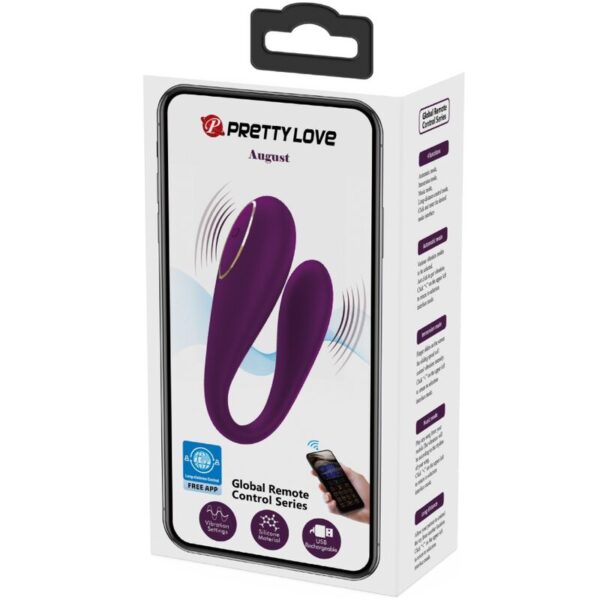 Pretty Love - August Vibrador Doble Placer App Remote - Imagen 7