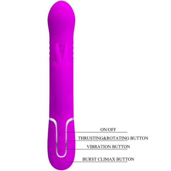 Pretty Love - Vibrador Coale Rabbit Perlas Violeta - Imagen 8