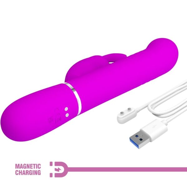 Pretty Love - Vibrador Coale Rabbit Perlas Violeta - Imagen 9
