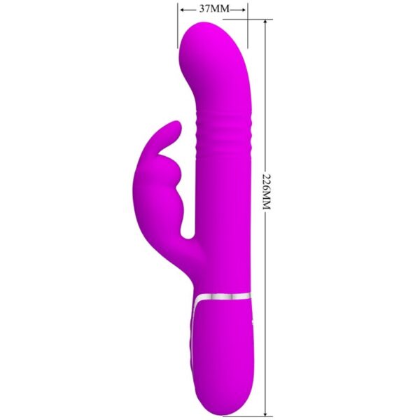 Pretty Love - Vibrador Coale Rabbit Perlas Violeta - Imagen 7