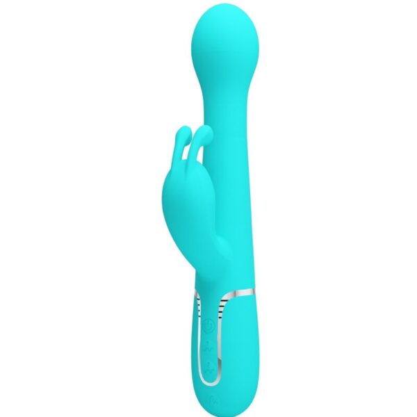 Pretty Love - Dejon Vibrador Rabbit 3 En 1 Multifunción Verde Agua