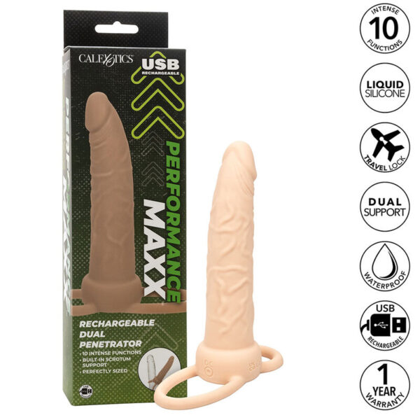 Calexotics - Performance Maxx Doble Penetrador Recargable Piel Claro - Imagen 3