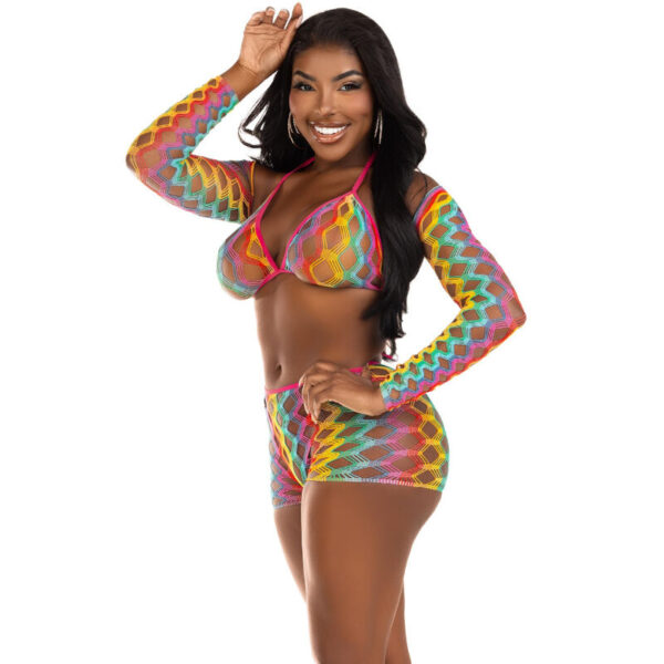 Leg Avenue - Set Tres Piezas Multicolor - Imagen 3