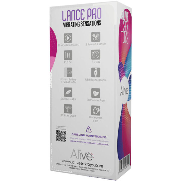 Alive - Lance Pro Estimulador &Amp; Vibrador Anal Rosa - Imagen 5