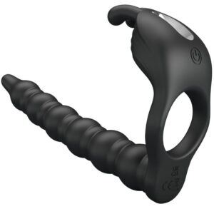 Pretty Love - Blackney Anillo Pene Con Plug Vibrador Negro