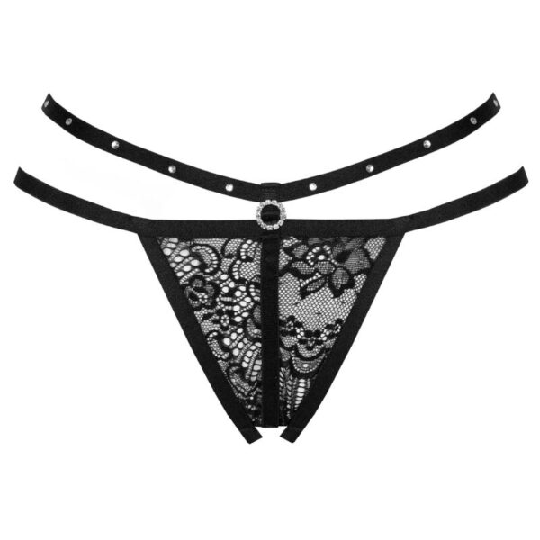 Livco Corsetti Fashion - Nomade Tanga Crotchless Negro S/M - Imagen 10
