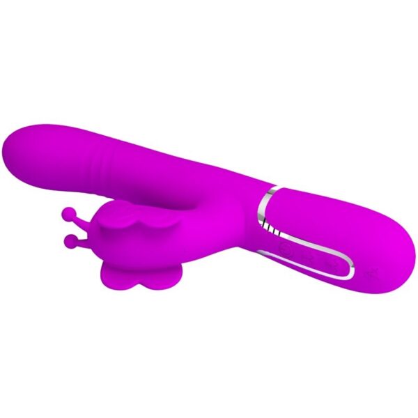 Pretty Love - Vibrador Rabbit Multifunción 4 En 1 Mariposa Fucsia - Imagen 6