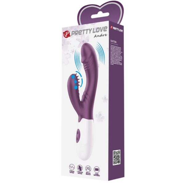 Pretty Love - Andre Vibrador Rabbit &Amp; Estimulador Punto G Morado - Imagen 10