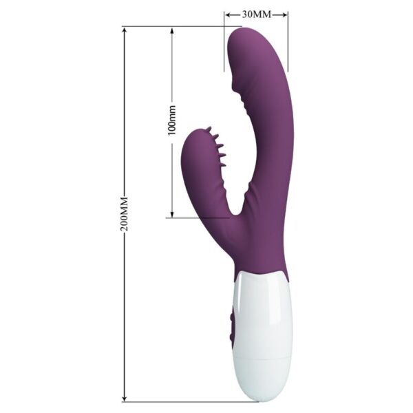 Pretty Love - Butterfly Kiss Vibrador Rabbit &Amp; Estimulador Punto G Morado - Imagen 7
