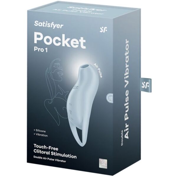 Satisfyer - Pocket Pro 1 Estimulador Clítoris Azul Claro - Imagen 5