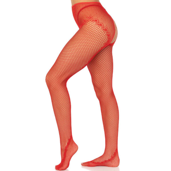 Leg Avenue - Medias Rejilla Sin Entrepierna Negro - Imagen 7
