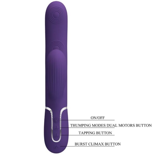 Pretty Love - Perlita Vibrador Punto G 3 En 1 Multifunción Morado - Imagen 9
