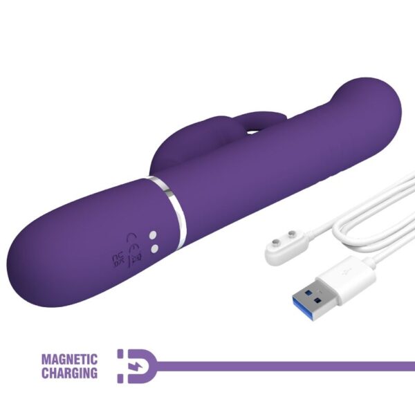 Pretty Love - Coale Vibrador Rabbit 4 En 1 Morado - Imagen 9