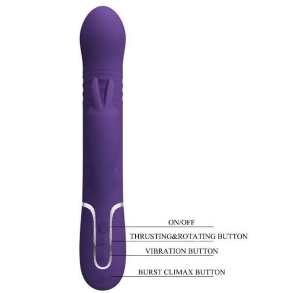 Pretty Love - Coale Vibrador Rabbit 4 En 1 Morado - Imagen 8