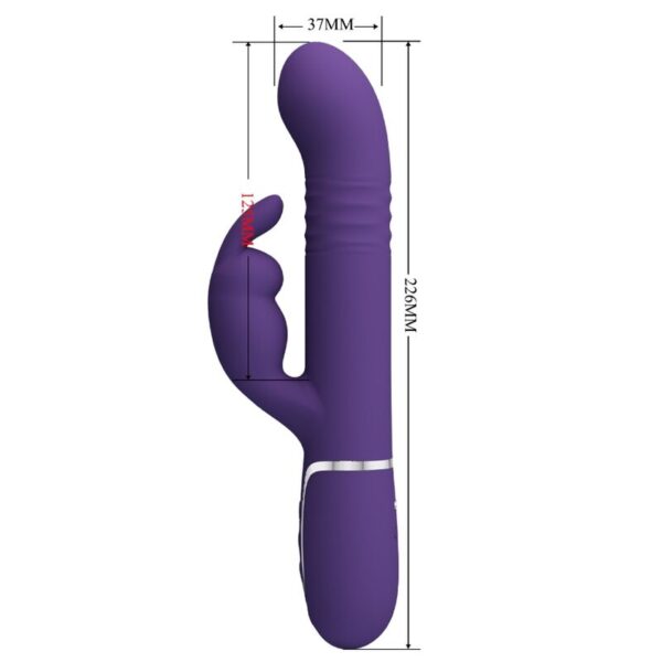 Pretty Love - Coale Vibrador Rabbit 4 En 1 Morado - Imagen 7