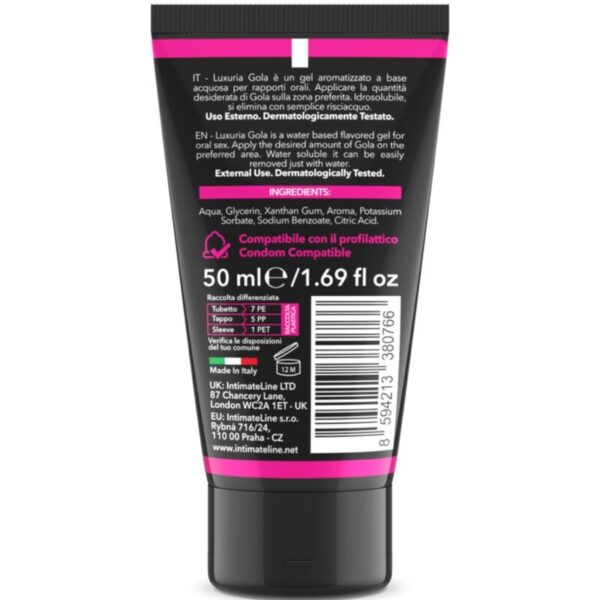 Intimateline Luxuria - Gola Gel Oral Cereza 50 Ml - Imagen 2
