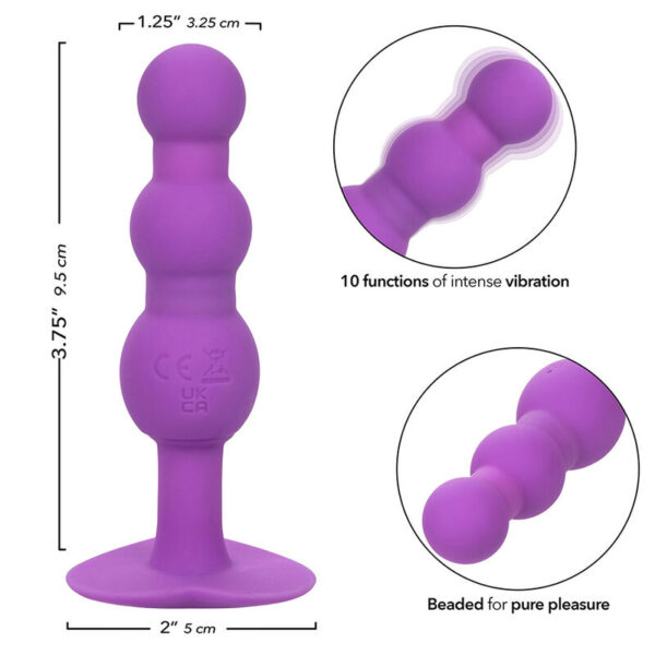 Calexotics - First Time Plug Anal Con Triple Cuencas 10 Vibraciones Violeta - Imagen 7