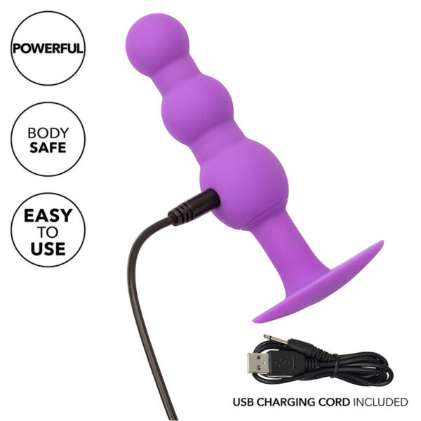 Calexotics - First Time Plug Anal Con Triple Cuencas 10 Vibraciones Violeta - Imagen 8