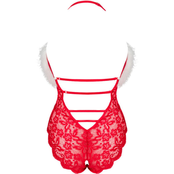 Livco Corsetti Fashion - Santas Lace Lady Body Crotchless Navideño S/M - Imagen 4