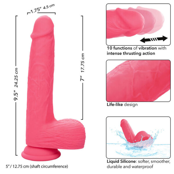Calexotics - Studs Vibrador Realístico 10 Vibraciones Y Rosa - Imagen 8