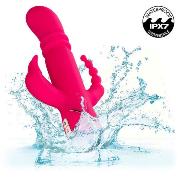 Calexotics - Jack Fantasy Triple Vibrador Calentable Rabbit Rosa - Imagen 9