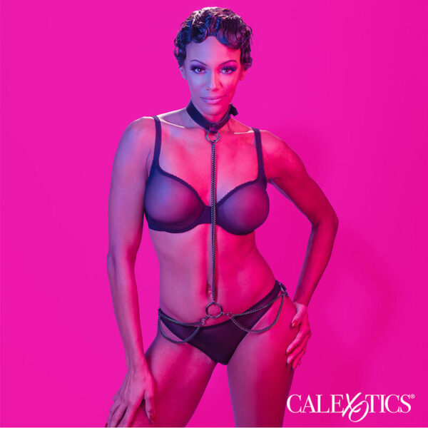 Calexotics - Euphoria Collar Halter Y Correa Con Cadena - Imagen 5