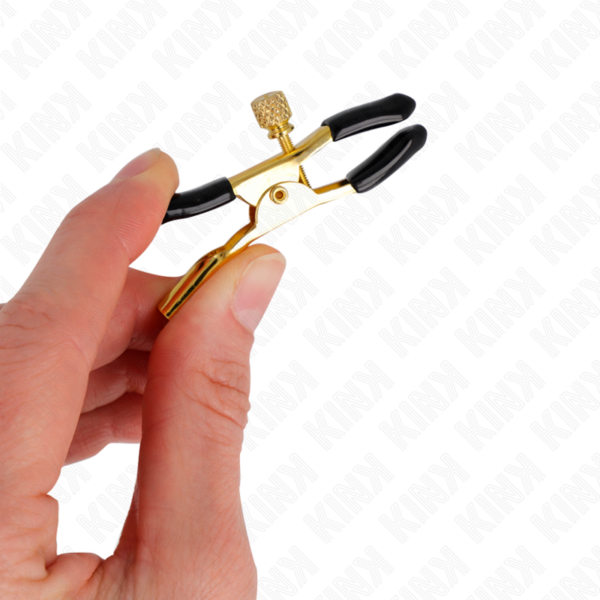 Kink - Pinzas Para Pezones Dorado 6 Cm - Imagen 4