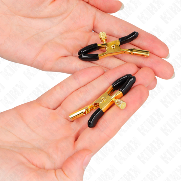 Kink - Pinzas Para Pezones Dorado 6 Cm - Imagen 3