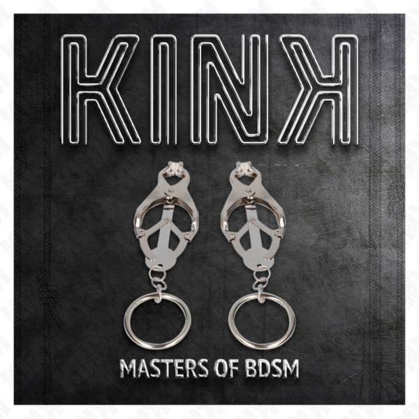 Kink - Pinzas Para Pezones Estilo Japonés Con Aros Plateado - Imagen 5
