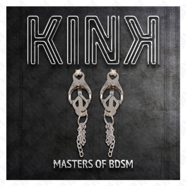 Kink - Pinzas Para Pezones Estilo Japonés Con Cadenas Plateado - Imagen 5
