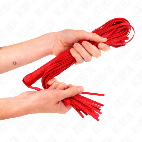Kink - Látigo Pvc Blando Rojo 70 Cm - Imagen 3