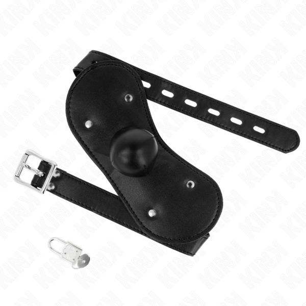 Kink - Máscara Bucal Mordaza De Bola Con Cerradura Ajustable 42-60 Cm - Imagen 2