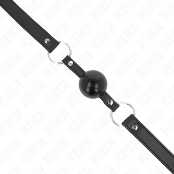 Kink - Mordaza De Bola 4 Cm Tpe Con Candado Negro 60 X 2 Cm - Imagen 4
