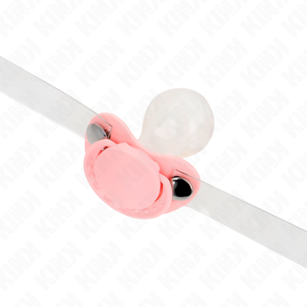 Kink - Mordaza Forma Chupete 5.5 X 4 Cm Rosa Ajustable 43-60 Cm - Imagen 4