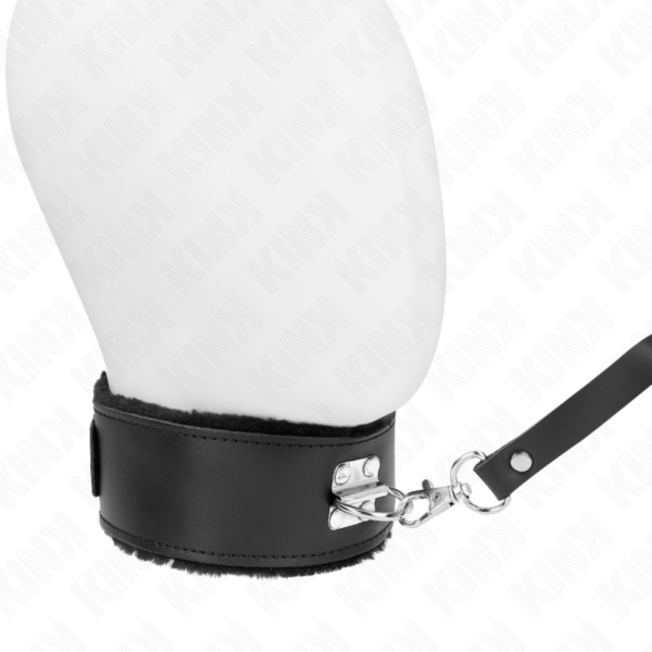 Kink - Collar Con Correa 116 Cm De Piel Negro Ajustable 40-48 Cm X 6 Cm - Imagen 2